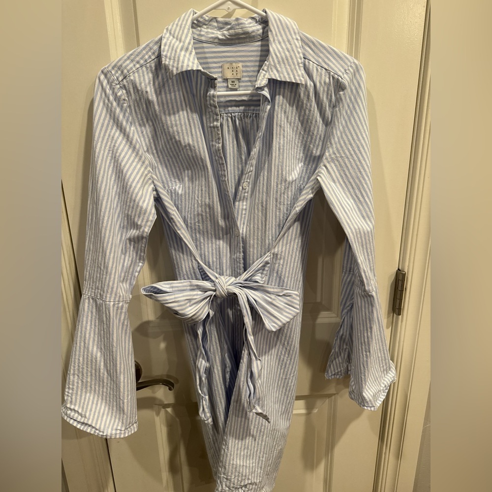 Pinstriped cotton dress
